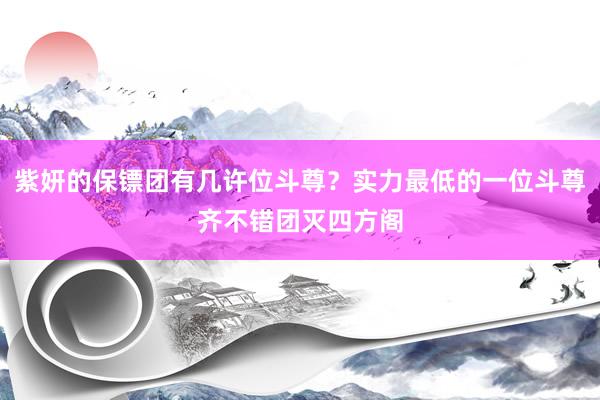 紫妍的保镖团有几许位斗尊？实力最低的一位斗尊齐不错团灭四方阁