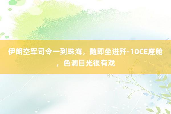 伊朗空军司令一到珠海，随即坐进歼-10CE座舱，色调目光很有戏